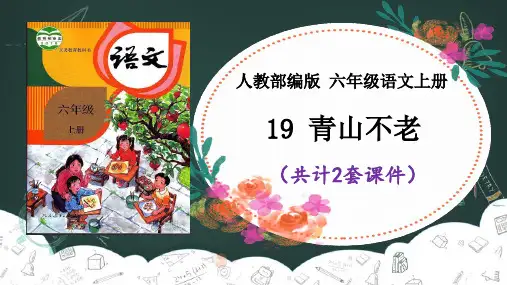 19 青山不老 课件PPT(2套)【六上部编语文】