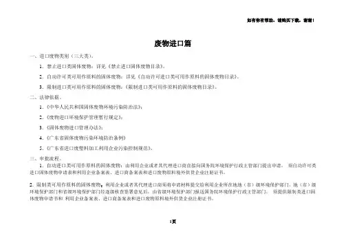 废旧物资进出口指南