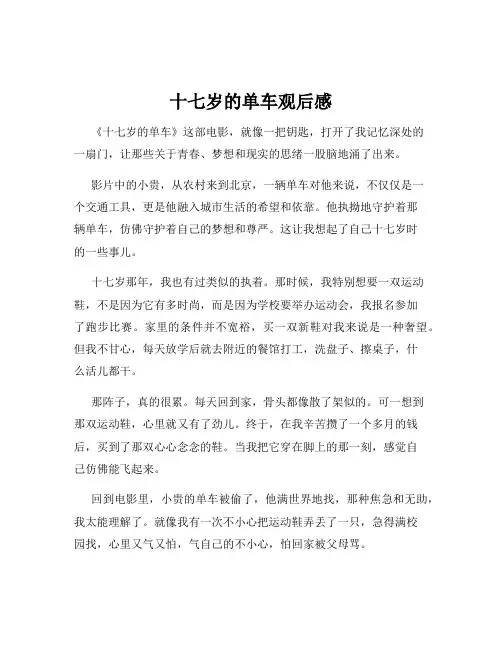 十七岁的单车观后感