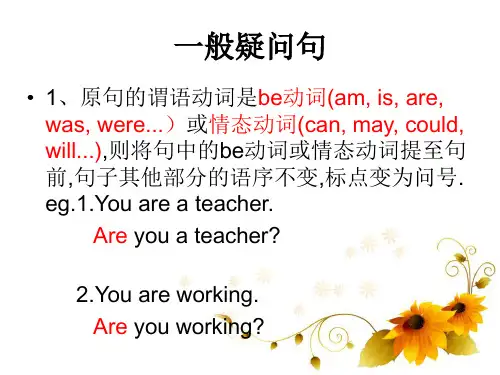 一般疑问句和特殊疑问句的改法ppt课件