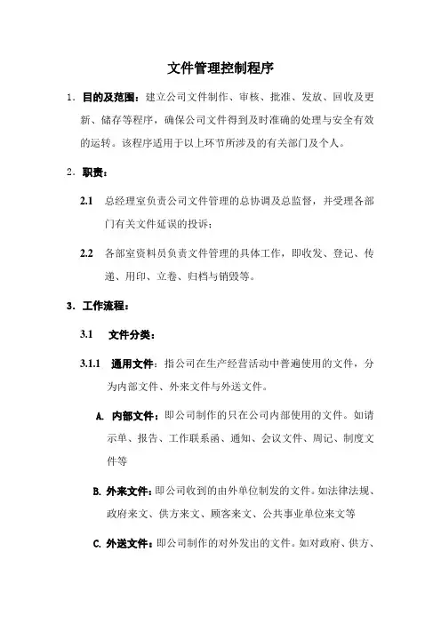 文件管理控制程序