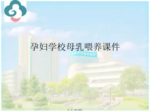 孕妇学校母乳喂养PPT