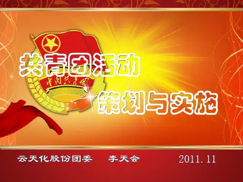 共青团活动策划与实施