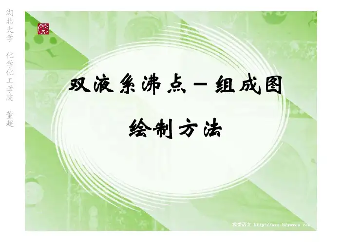 实验六 双液系沸点-组成图的绘制实验数据处理方法