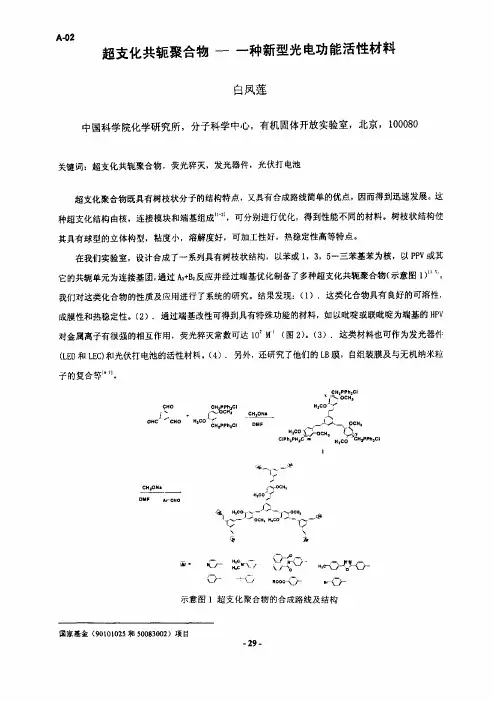 超支化共轭聚合物—一种新型光电功能活性材料