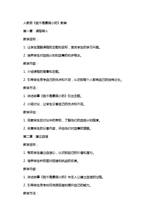 人教版《我不是最弱小的》教案