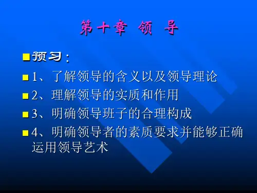 第十章 领导