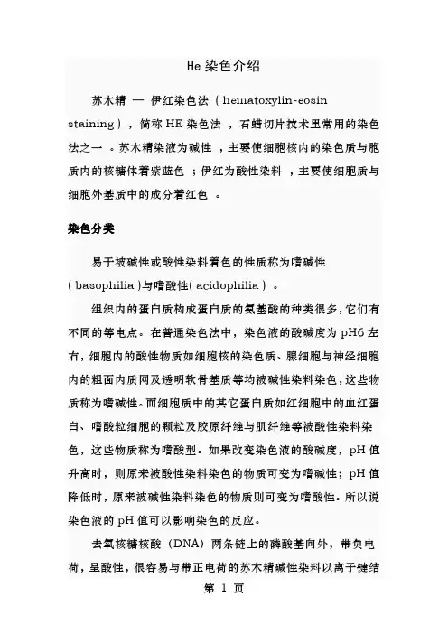 HE染色概念及定义