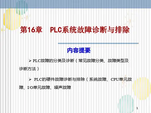 PLC系统故障诊断与排除