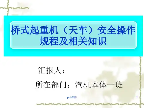 桥式起重机(天车)安全操作规程及相关知识  ppt课件