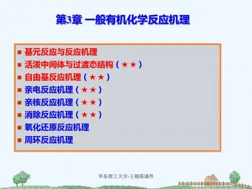 第3章 一般有机化学反应机理1-自由基反应