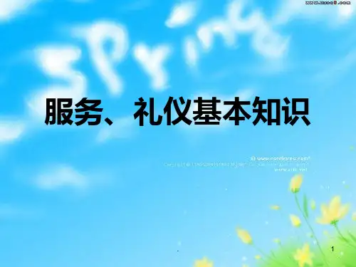 安检服务礼仪基本知识PPT课件