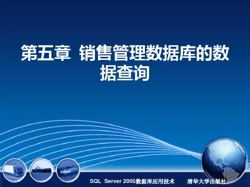 销售管理数据库的数据查询PPT课件