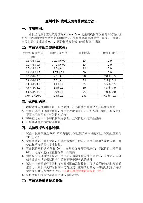 金属材料 线材反复弯曲试验方法-济南腾捷