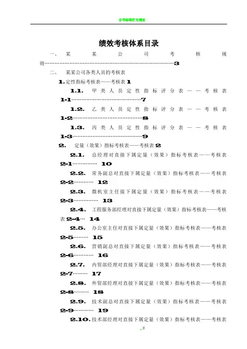 公司绩效考核全套流程表格42676