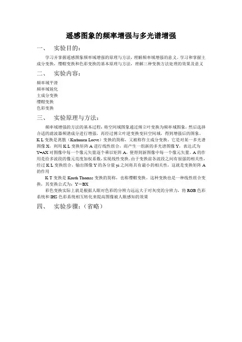 遥感图像的频率域增强