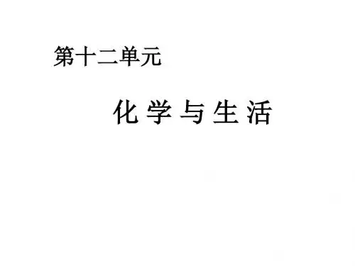 九年级化学人类重要的营养物质1