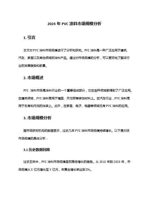 2024年PVC涂料市场规模分析