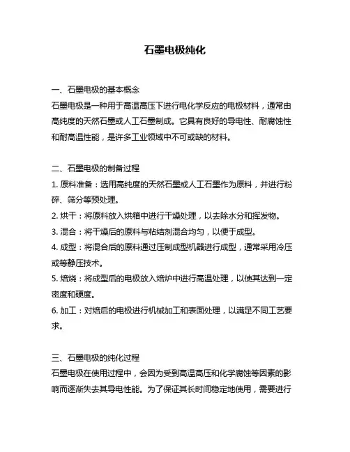 石墨电极纯化
