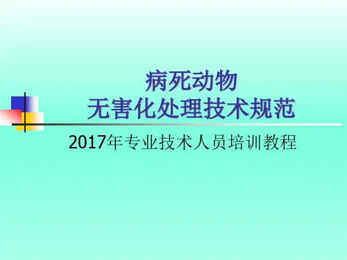 病死动物无害化处理程培训PPT