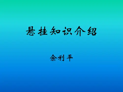 2014.3悬挂知识介绍