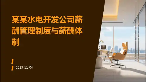 某某水电开发公司薪酬管理制度与薪酬体制