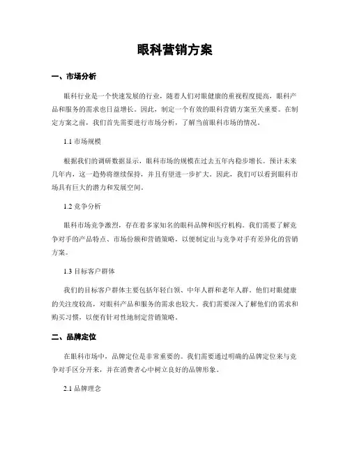 眼科营销方案
