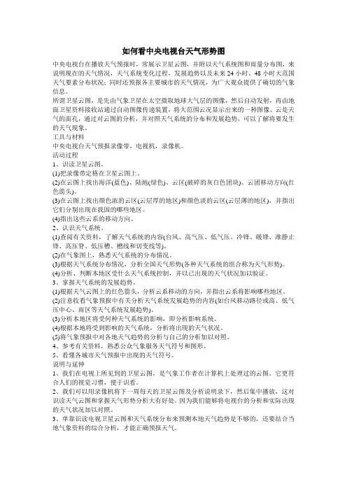 如何看中央电视台天气形势图