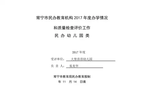 民办幼儿园年检用表11