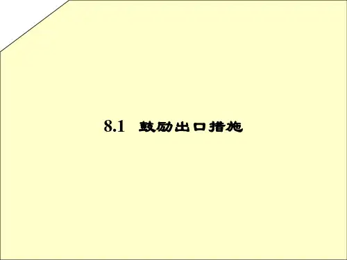第8章完贸易政策工具之出口促进措施