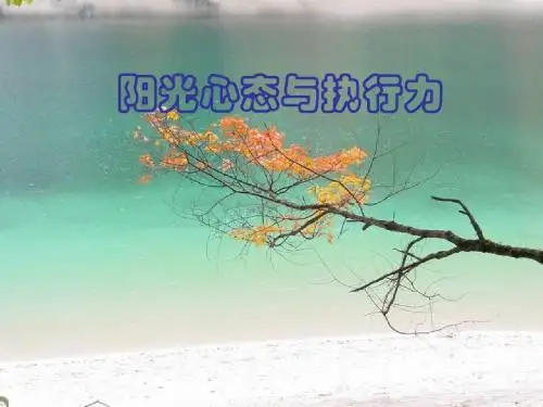 阳光心态与执行力