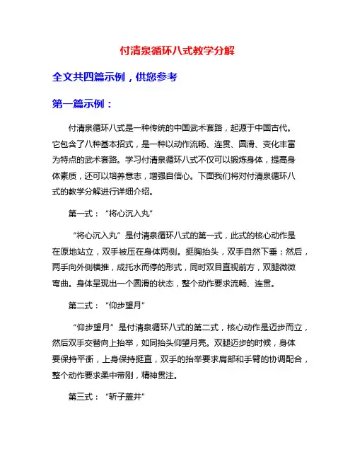 付清泉循环八式教学分解