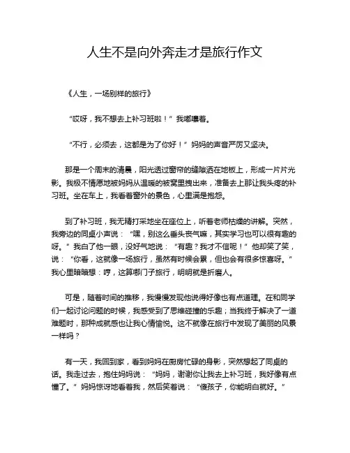 人生不是向外奔走才是旅行作文
