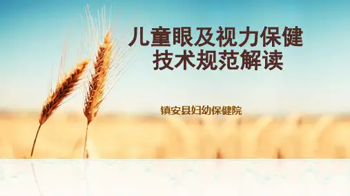 眼及视力保健政策解读