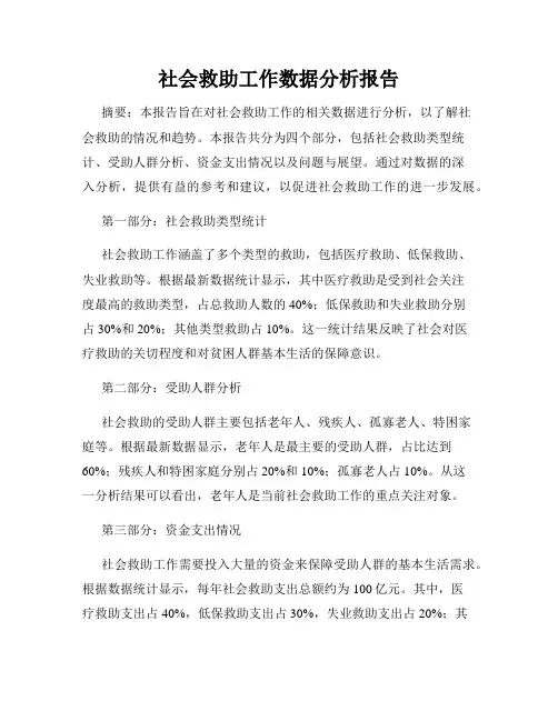 社会救助工作数据分析报告