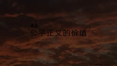 《公平正义的价值》PPT优秀课件