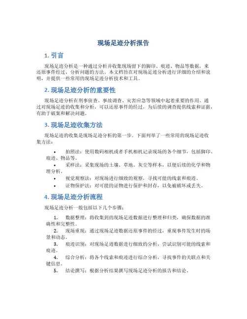 现场足迹分析报告
