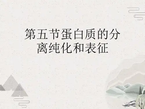 第五节蛋白质的分离纯化和表征