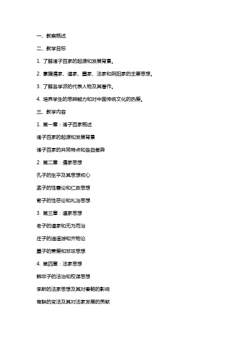 【教学方案】百家争鸣教案
