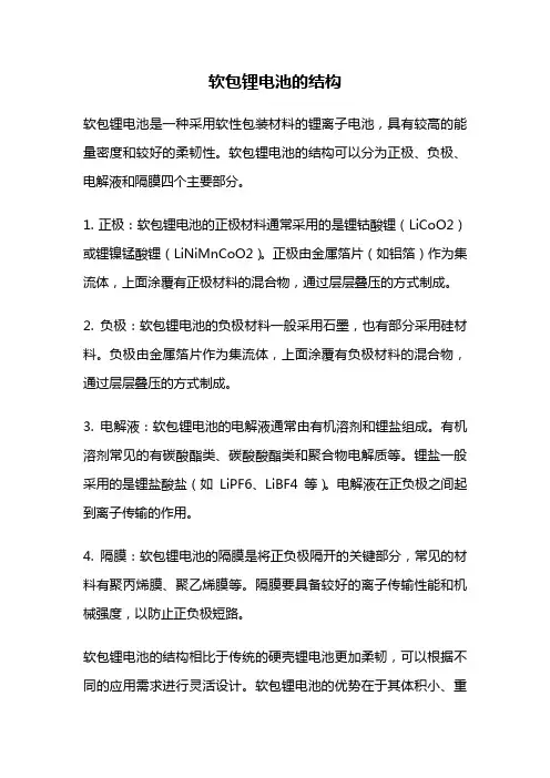 软包锂电池的结构