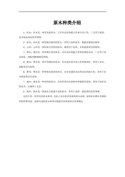 原木种类介绍