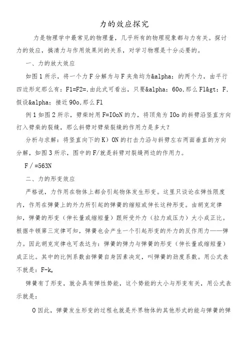 力的效应探究