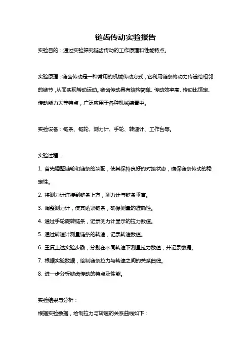链齿传动实验报告