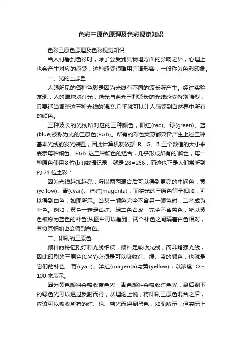 色彩三原色原理及色彩视觉知识