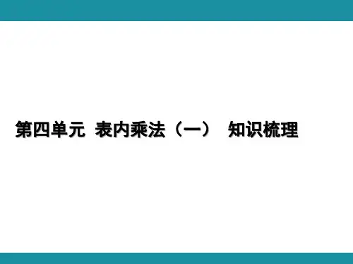 第四单元 表内乘法(一) 知识梳理  (课件)人教版数学二年级上册