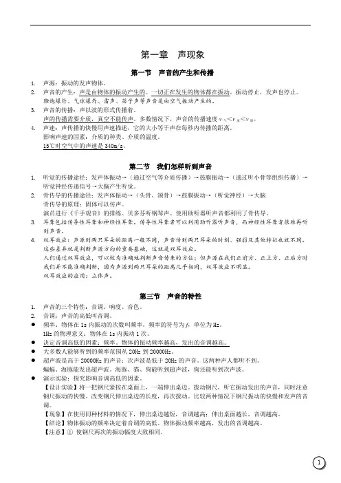 2019年度中考物理复习提纲(最全内部资料)