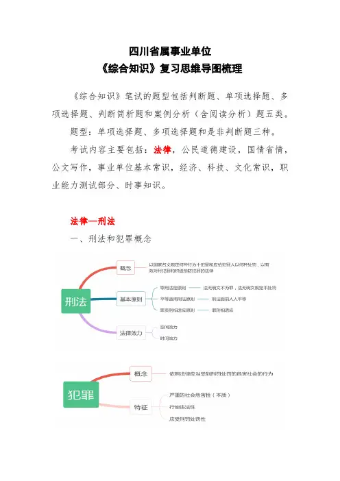 四川省属事业单位综合知识-刑法思维导图