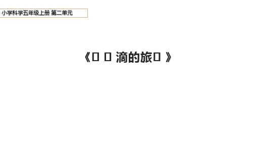 青岛版科学科学五年级上册第二单元第8《小水滴的旅行》教学课件