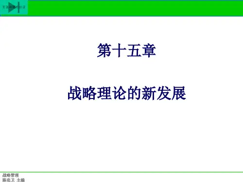 第十五章战略理论的新发展