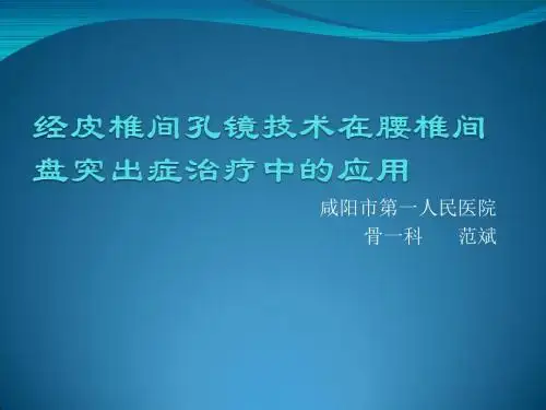 椎间孔镜技术简介